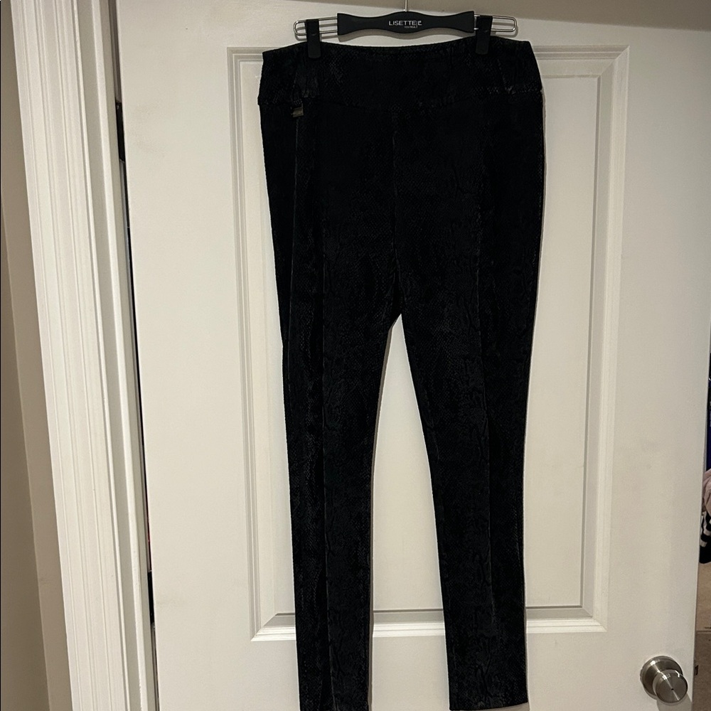 LISETTE Black and Gray Patterned Pants
